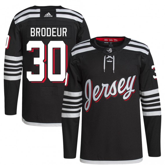 Men's New Jersey Devils #30 Martin Brodeur 2021/22 Black Stitched Jersey